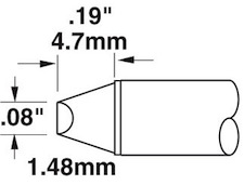 Solder Tip, Smart Heat PowerTips, STTC-514Metcal  